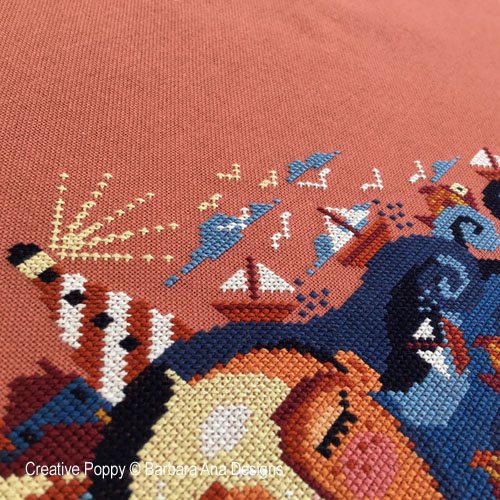 Barbara Ana Designs Blue Dreams cross Stitch Pattern  - Barbara Ana Cross Stitch Patterns