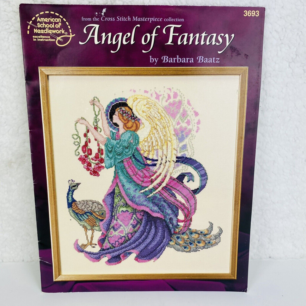 Barbara Baatz Angel Of Fantasy Peacock Garland Counted Cross Stitch  - Barbara Baatz Cross Stitch Patterns
