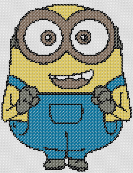Beginner Cross Stitch Bob Minions Cross Stitch 4 Free - Minion Cross Stitch Pattern Free