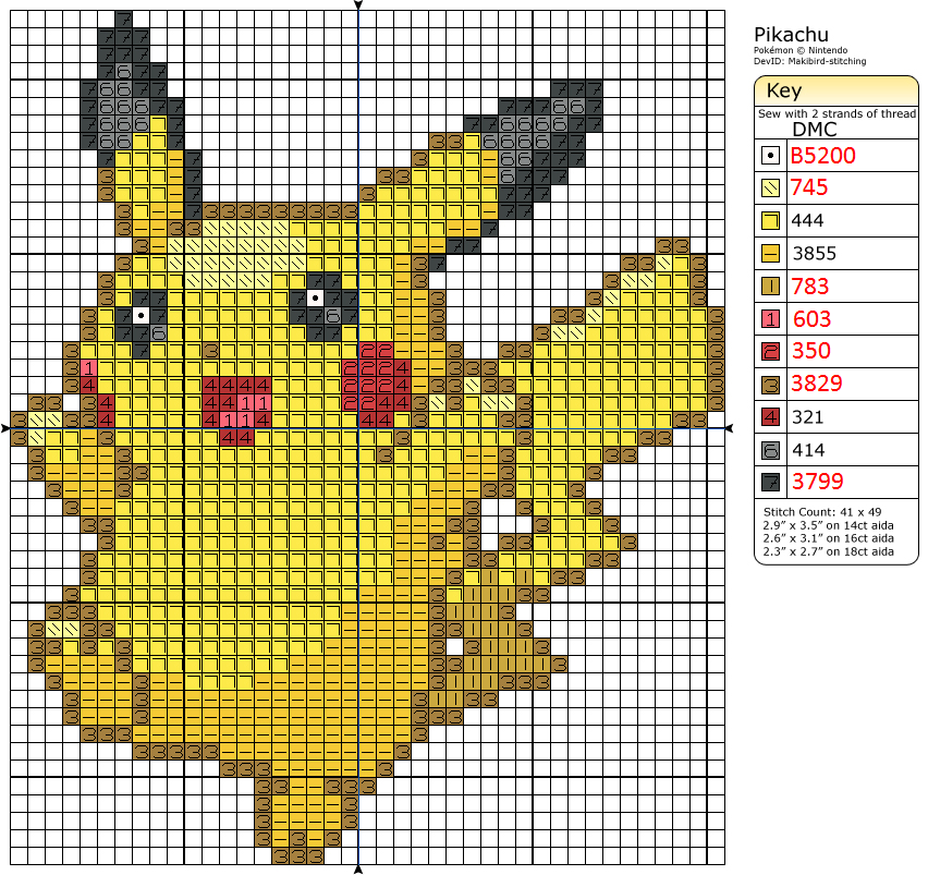 Benji Wants To X stitch This Pikachu Cross Stitch Pikachu Cross  - Pikachu Cross Stitch Pattern Free