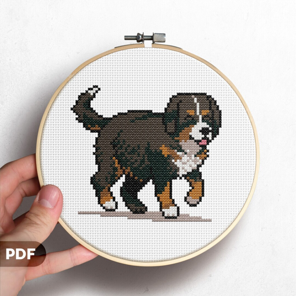 Bernese Mountain Dog Cross Stitch Pattern PDF Download Etsy - Bernese Mountain Dog Cross Stitch Pattern