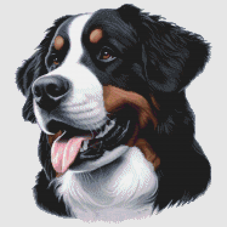 Bernese Mountain Dog Cross Stitch Pattern Portrait DogShoppe - Bernese Mountain Dog Cross Stitch Pattern
