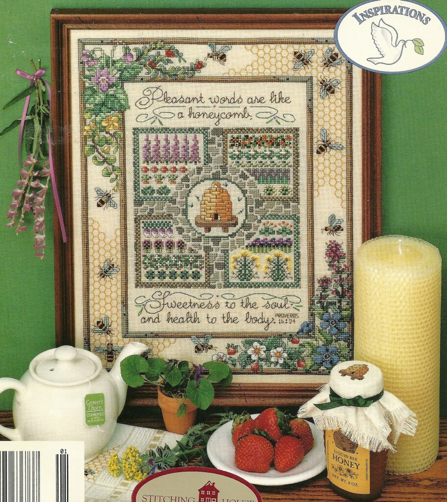 Better Homes Gardens Cross Stitch Country Crafts Gathering Honey  - Gathering Honey Cross Stitch Pattern
