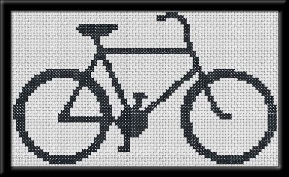 Bicycle Cross Stitch Pattern - Cross Stitch Bicycle Patterns Free
