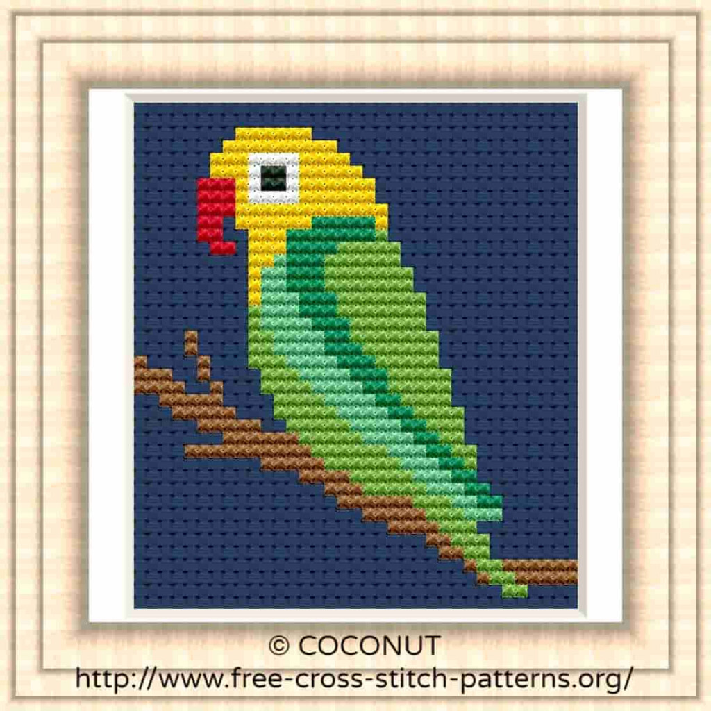 BIRD 19 FREE AND EASY PRINTABLE CROSS STITCH PATTERN Free Cross  - Cross Stitch Bird Patterns Free