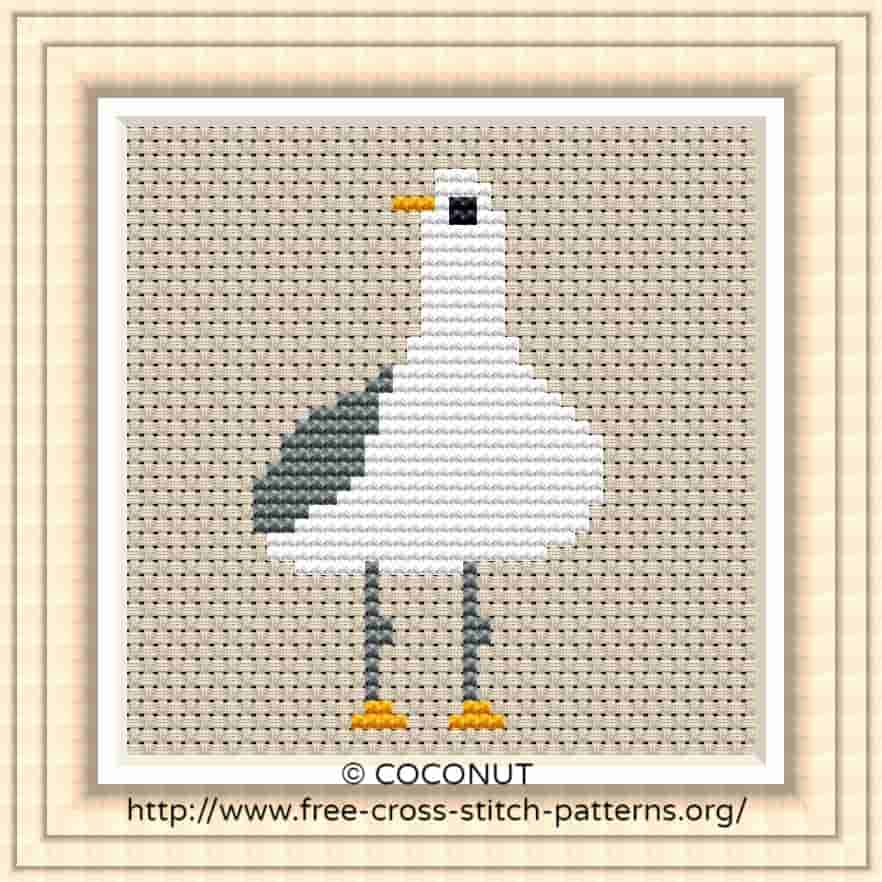 BIRD 3 FREE AND EASY PRINTABLE CROSS STITCH PATTERN Free Cross  - Easy Bird Cross Stitch Patterns