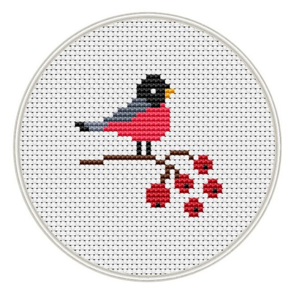 Bird Cross Stitch Pattern Counted Cross Stitch Pattern Small - Tiny Bird Cross Stitch Pattern