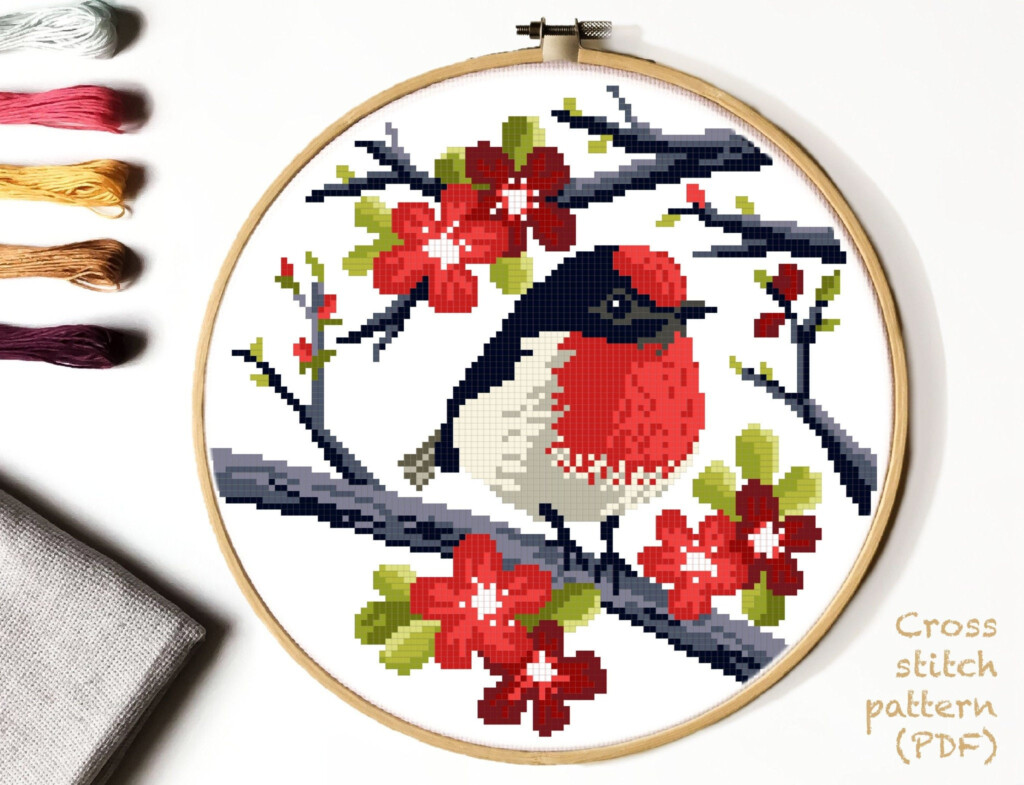 Bird Modern Cross Stitch Pattern Easy Counted Cross Stitch Etsy - Easy Bird Cross Stitch Patterns