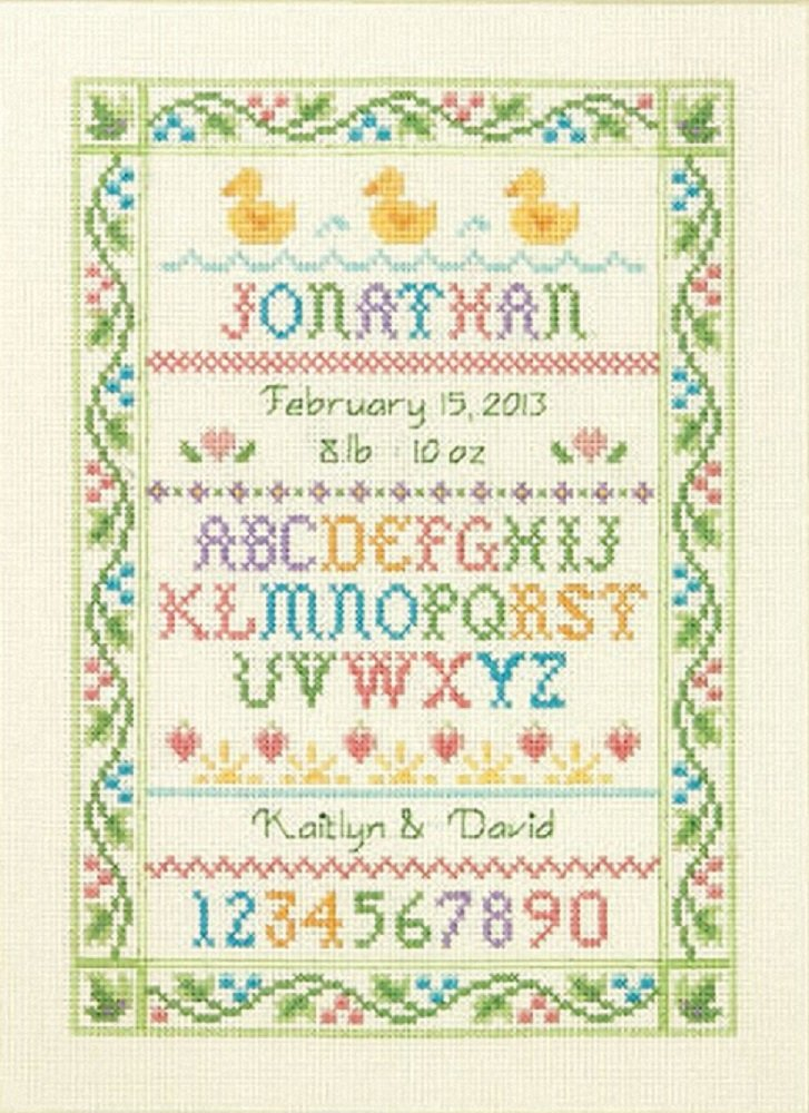 Birth Sampler Cross Stitch Patterns Free Patterns - Birth Sampler Cross Stitch Patterns Free