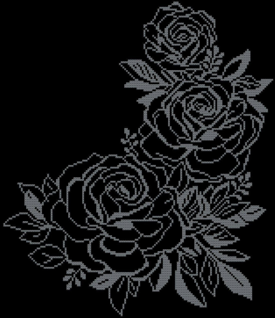 Black And White Cross Stitch Patterns Free Download Cute Girl Counted  - Black And White Cross Stitch Patterns Free