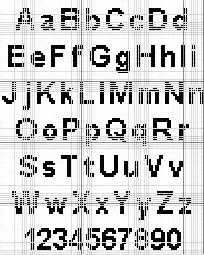 Block Letter Cross Stitch Alphabet Cross Stitch Patterns - Block Letter Cross Stitch Pattern