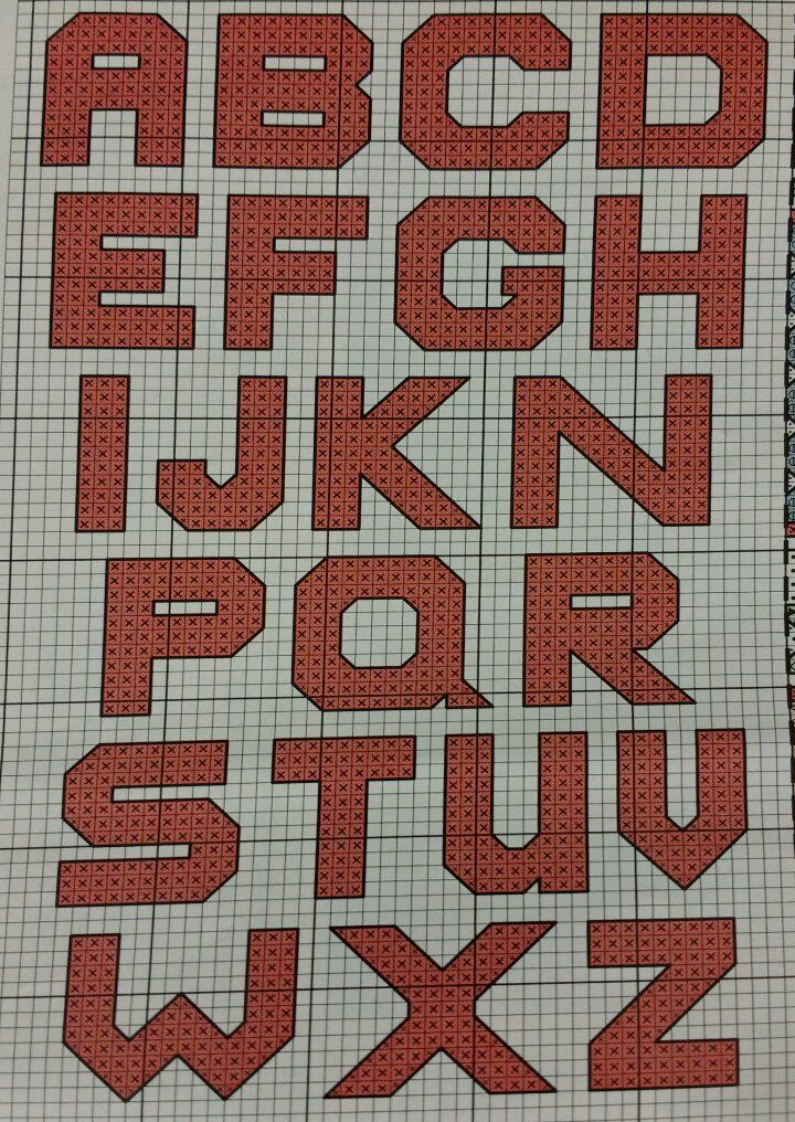 Block Letter Fonts Alphabet Blocks Block Lettering Lettering Fonts  - Block Letter Cross Stitch Pattern