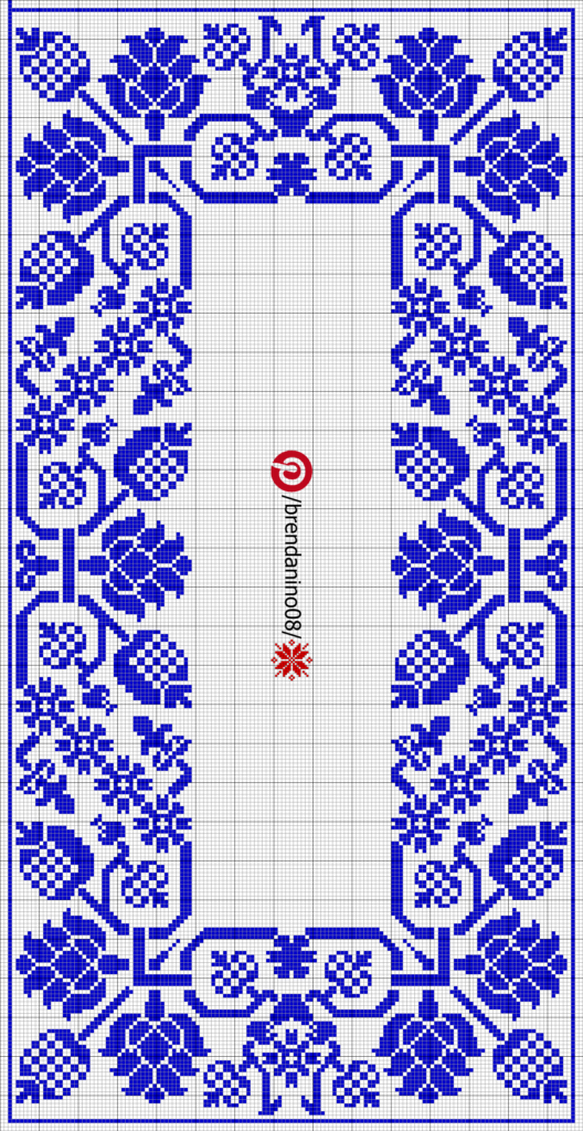 Blue And White Cross Stitch Pattern - Free Blue And White Cross Stitch Patterns