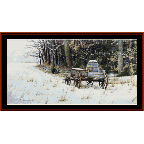 Blue Barrel Americana Cross Stitch Pattern By Cross Stitch  - Americana Blue Cross Stitch Pattern