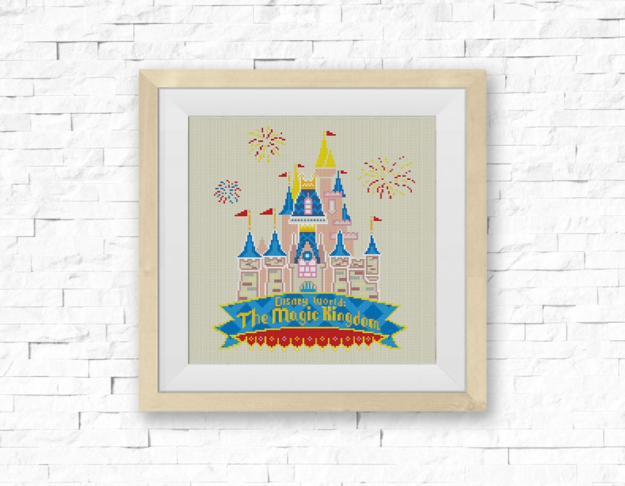 BOGO FREE Disney Castle Cross Stitch Pattern Disney World - Disneyland Castle Cross Stitch Pattern