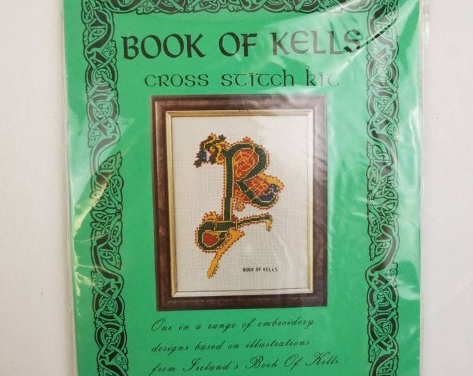 Book Of Kells Cross Stitch Pattern Family Crest Letter Initial R Pillow  - Book Of Kells Cross Stitch Patterns