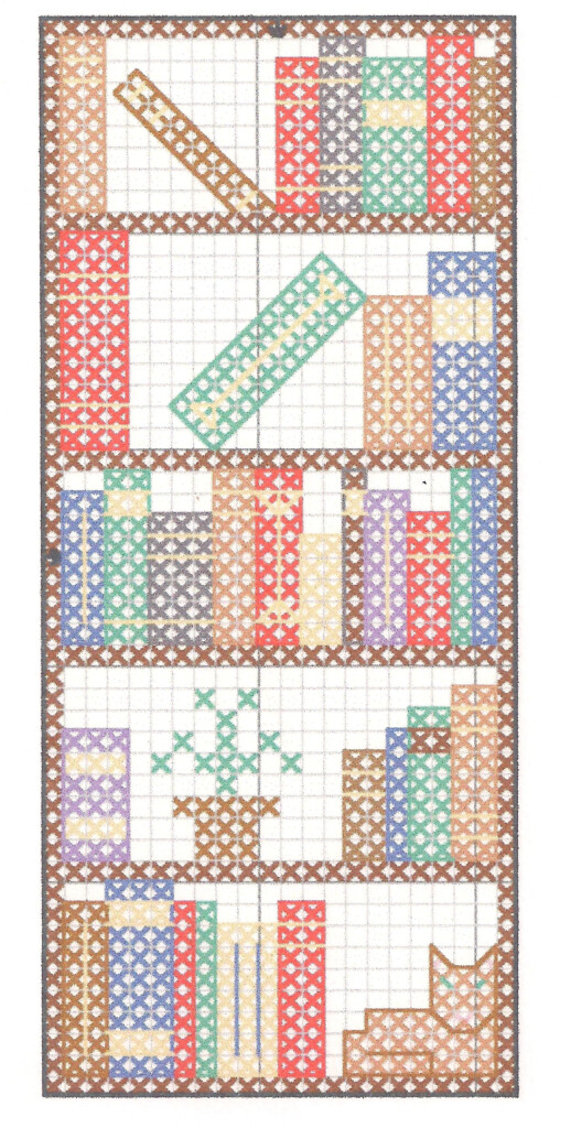Bookcase Bookmark Cross Stitch Bookmarks Cross Stitch Patterns  - Cross Stitch Bookmark Pattern Books