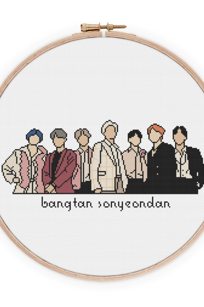 BTS Kpop Cross Stitch Pattern Cross Stitch Patterns Cross Stitch  - Pop Culture Cross Stitch Patterns Free