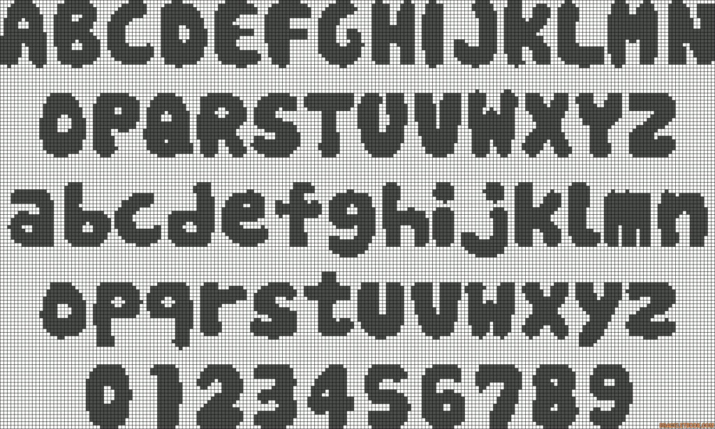 Bubble Letters Cross Stitch Fonts Embroidery Book Alpha Patterns - Bubble Letter Cross Stitch Pattern