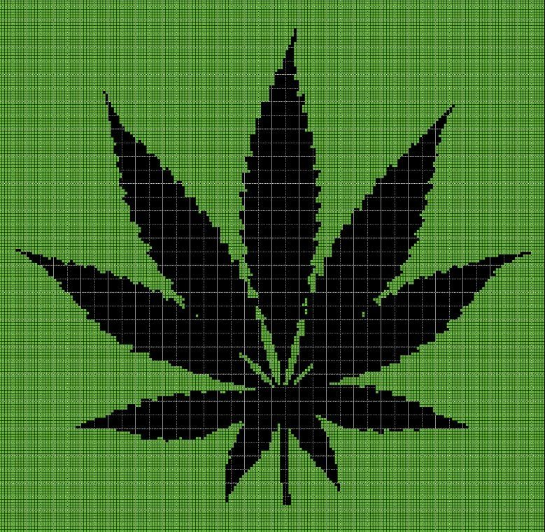 Cannabis Silhouette Cross Stitch Pattern In Pdf Cross Stitch Patterns  - Weed Cross Stitch Patterns Free