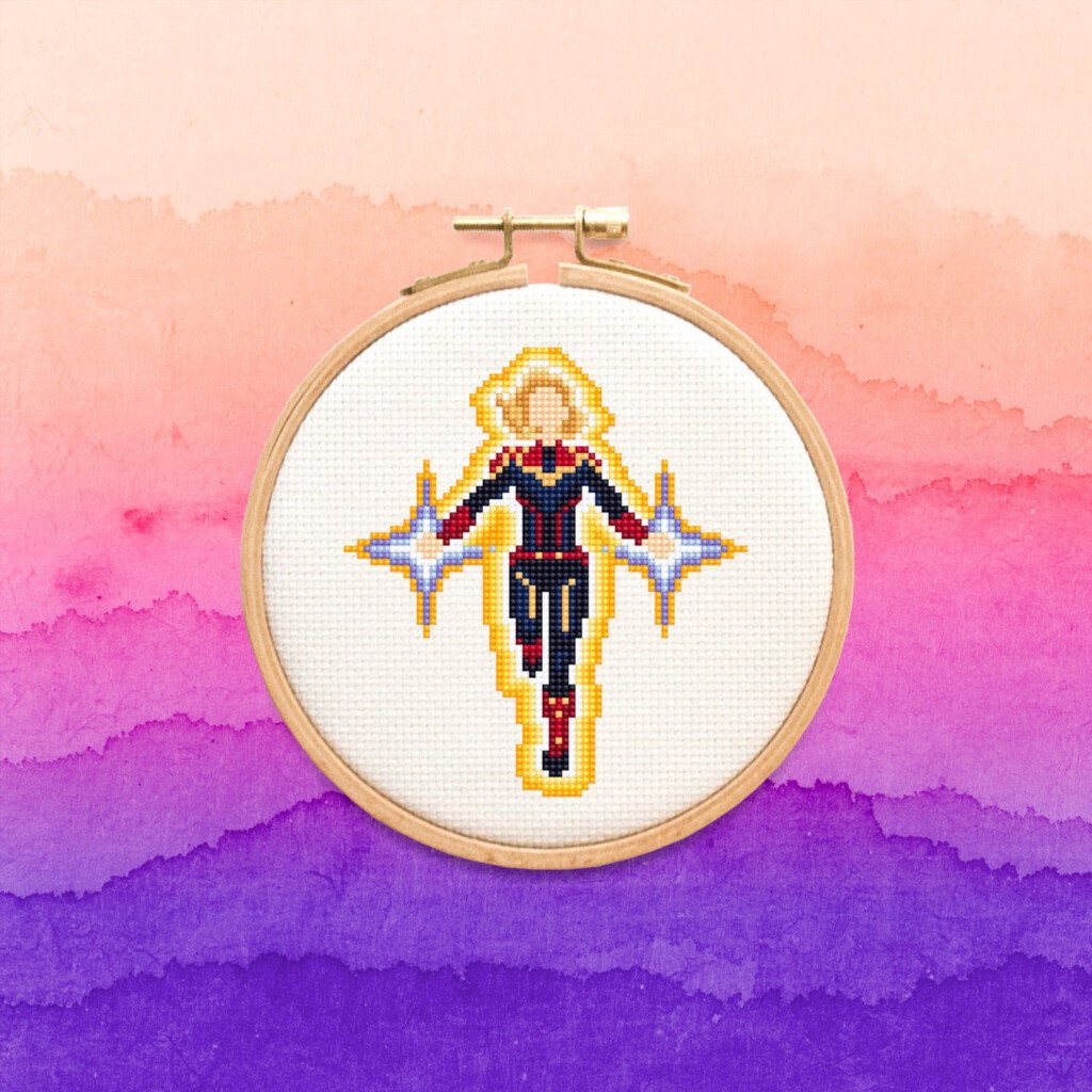Captain Marvel Cross Stitch Pattern Etsy In 2021 Marvel Cross  - Captain Marvel Cross Stitch Pattern