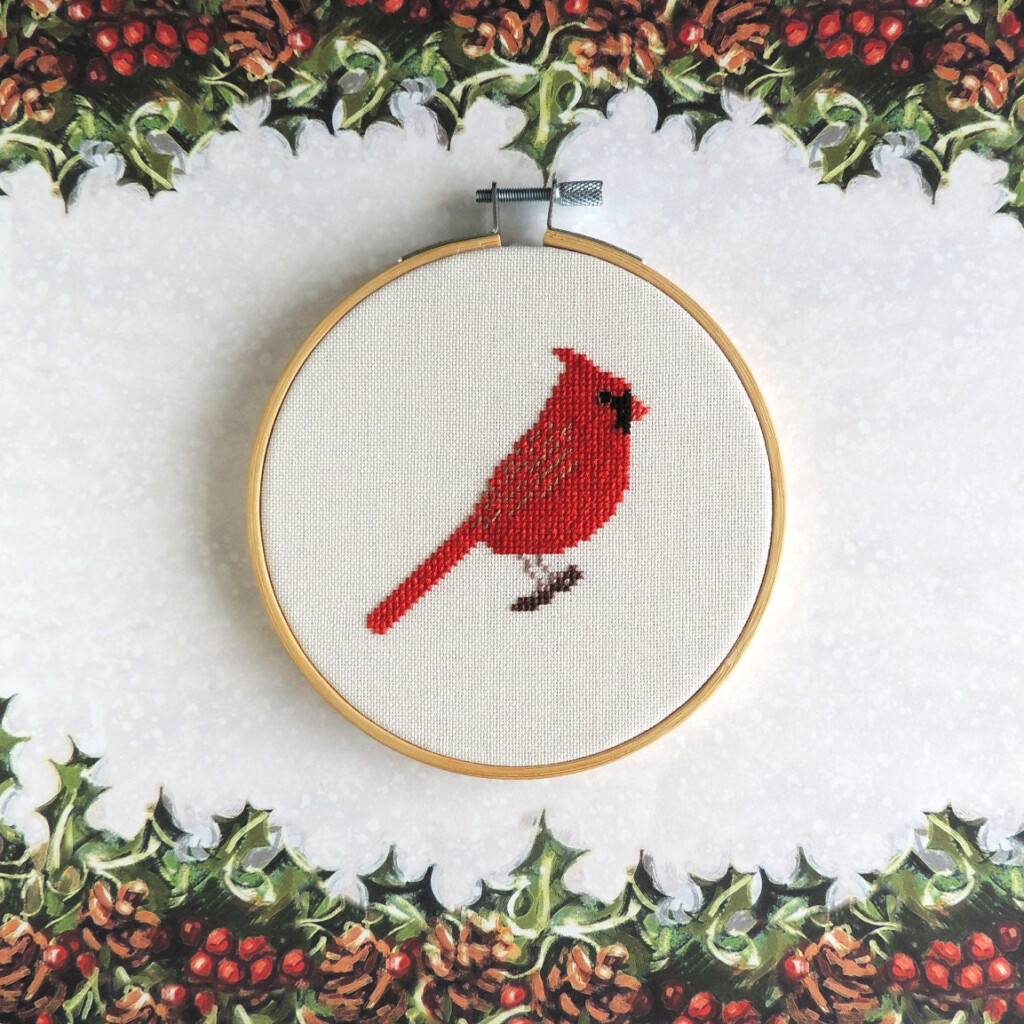 Cardinal Bird Cross Stitch Pattern PDF Download State Bird Etsy UK - Small Cardinal Cross Stitch Pattern