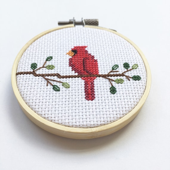 Cardinal Cross Stitch Kit Cross Stitch Patterns - Small Cardinal Cross Stitch Pattern