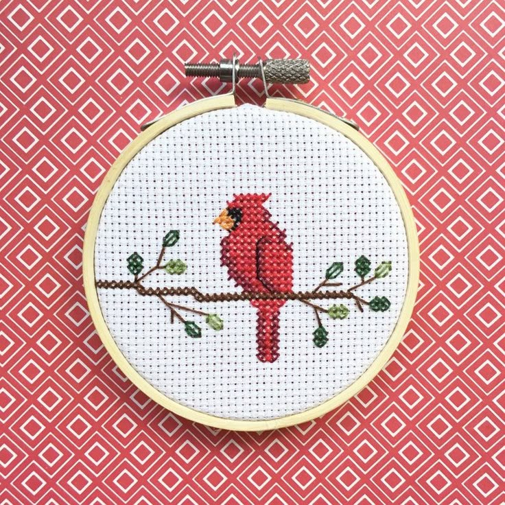 Cardinal Cross Stitch Kit Etsy Cross Stitch Patterns Christmas  - Small Cardinal Cross Stitch Pattern