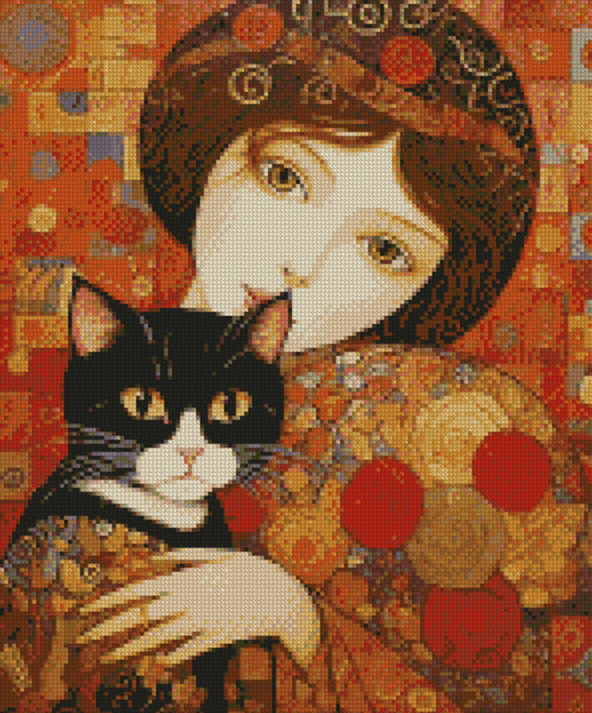 Cat Lady Nostalgia Cross Stitch Pattern Counted Cross Stitch Cross  - Nostalgic Needle Cross Stitch Patterns