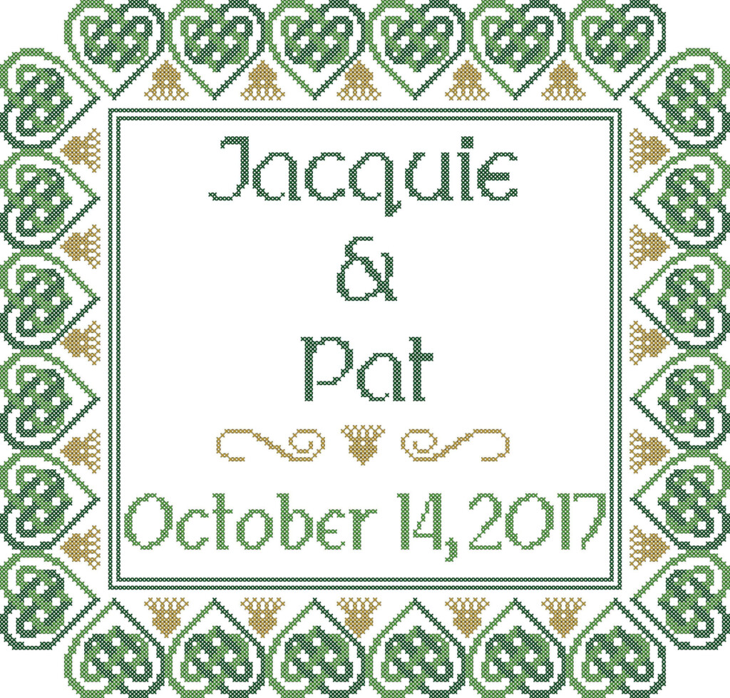 Celtic Knot Heart Boarder Cross Stitch PDF Pattern Modern Etsy  - Celtic Wedding Cross Stitch Patterns