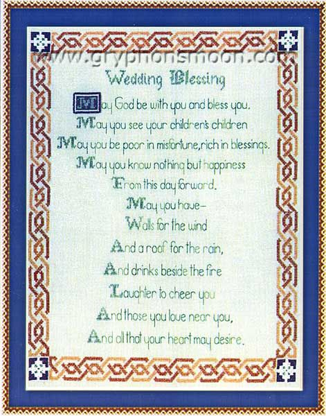 Celtic Wedding Blessing Cross Stitch Pattern Wedding Cross Stitch  - Celtic Wedding Cross Stitch Patterns