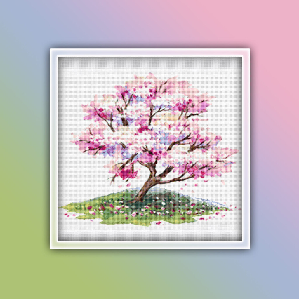 Cherry Blossom Tree 1 Cross Stitch Pattern Instant PDF Etsy - Cherry Blossom Cross Stitch Pattern