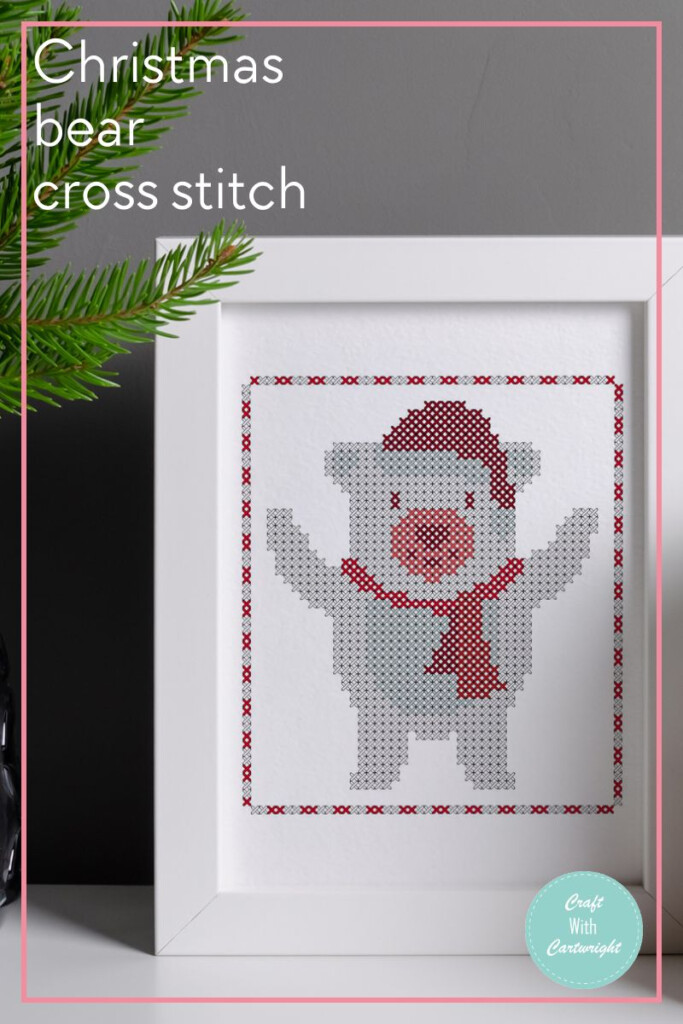 Christmas Bear Cross Stitch free Pattern Craft With Cartwright - Christmas Bear Cross Stitch Pattern