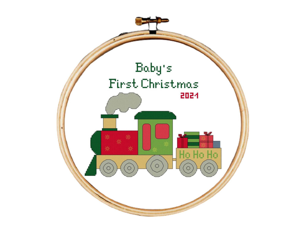 Christmas Cross Stitch Pattern Christmas Train Cross Stitch Pattern  - Christmas Train Cross Stitch Pattern