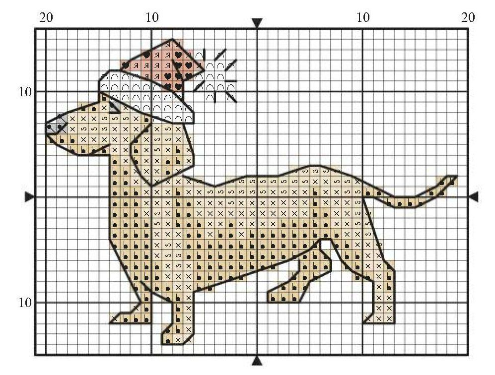 Christmas Dachshund dachshund Cross Stitch Animals Cross Stitch  - Dachshund Cross Stitch Pattern Free