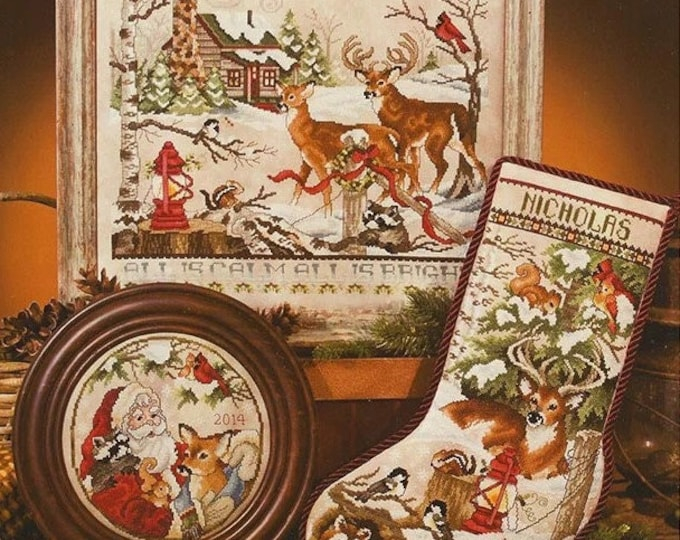 Christmas In The Woods By Stoney Creek Book 480 Counted Cross  - Stoney Creek Counted Cross Stitch Pattern Books