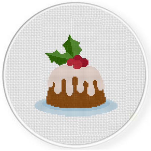 Christmas Pudding Cross Stitch Pattern Daily Cross Stitch - Christmas Pudding Cross Stitch Pattern