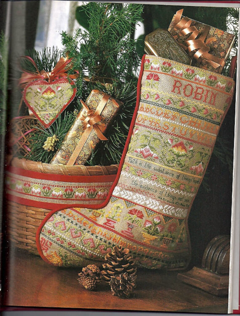 Christmas Stockings In Counted Cross Stitch Pattern Book Etsy - Cross Stitch Christmas Stocking Pattern Books