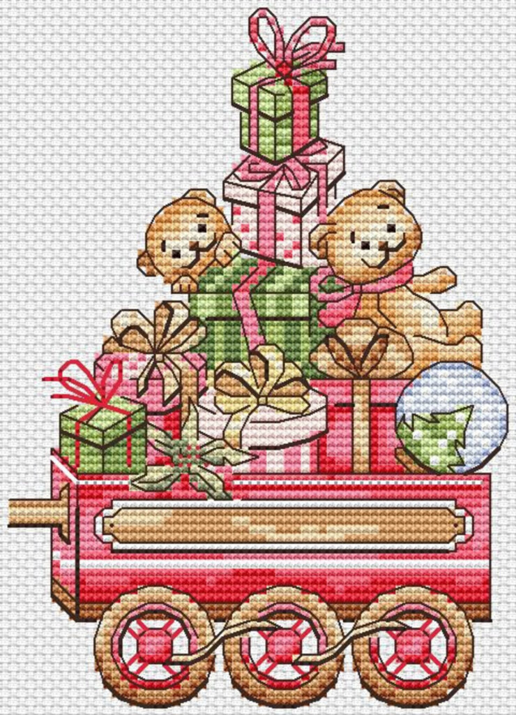 Christmas Train Cross Stitch Pattern Christmas Tree Pattern Etsy - Christmas Train Cross Stitch Pattern