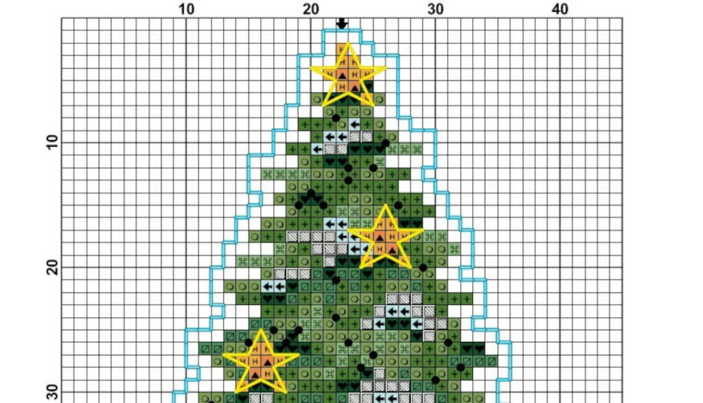 Christmas Tree Cross Stitch Pattern PDF Instant Download Etsy - Small Christmas Tree Cross Stitch Pattern
