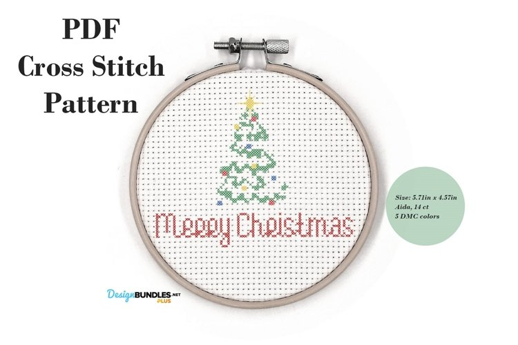 Christmas Tree With A Star Cross Stitch Pattern PDF File - Christmas Cross Stitch Patterns Pdf