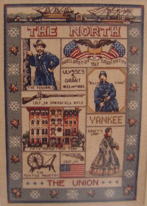 Civil War Cross Stitch Sampler The North Cross Stitch Samplers Cross  - Civil War Cross Stitch Patterns