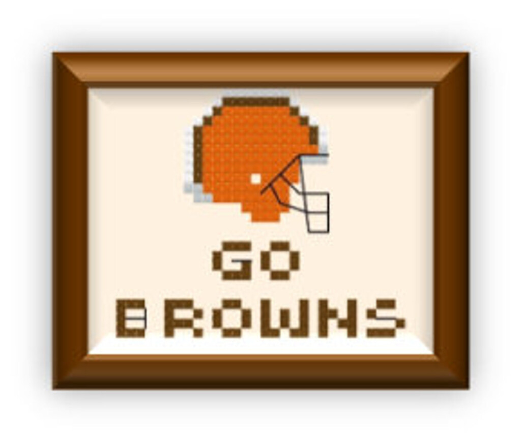 Cleveland Browns Cross Stitch Patterns browns Cross Stitch cleveland  - Cleveland Browns Cross Stitch Pattern