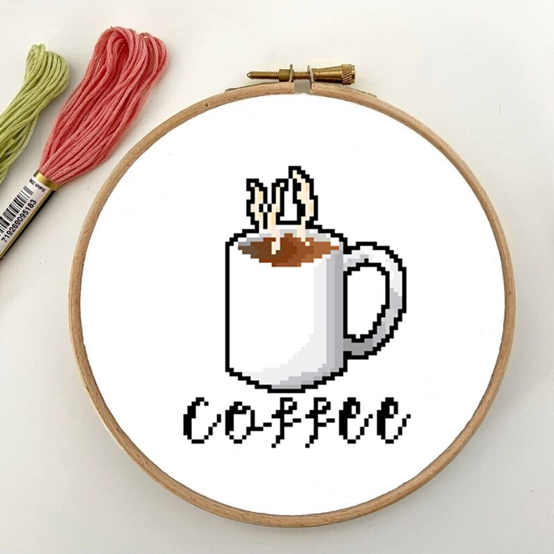 Coffee And Mug Cross Stitch Pattern PDF Download Digital Download Etsy - Coffee Mug Cross Stitch Pattern