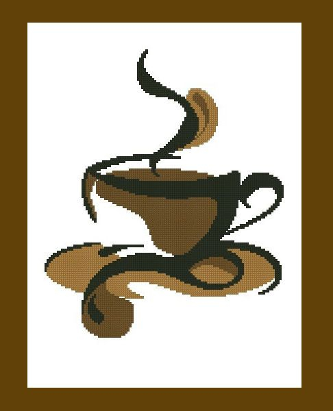 Coffee Mug Cross Stitch Coffee Cup Pattern Counted Cross Stitch Pattern  - Coffee Mug Cross Stitch Pattern