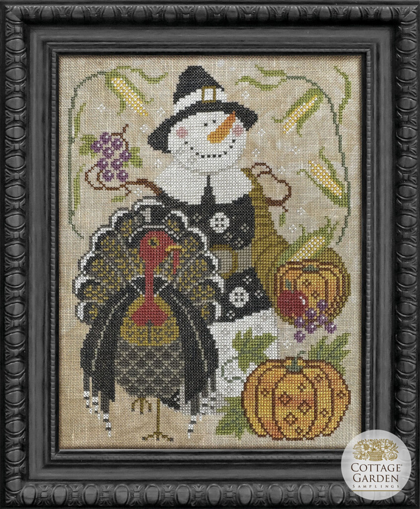 Cottage Garden Samplings Snowman Collector 12 The Pilgrim Cross  - 123 Stitch Cross Stitch Patterns