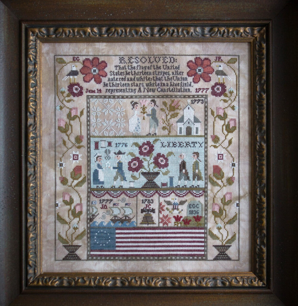 Counted Cross Stitch Pattern A New Constellation Betsy Ross  - Betsy Ross Flag Cross Stitch Pattern