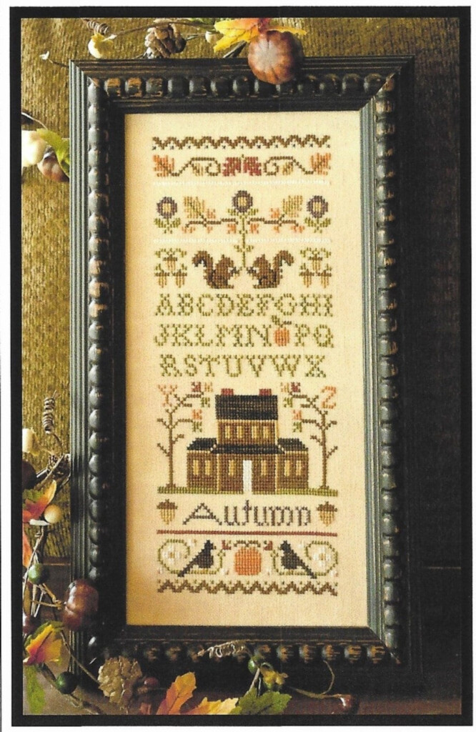 Counted Cross Stitch Pattern Autumn Band Sampler Cross Stitch Sampler  - Band Sampler Cross Stitch Patterns
