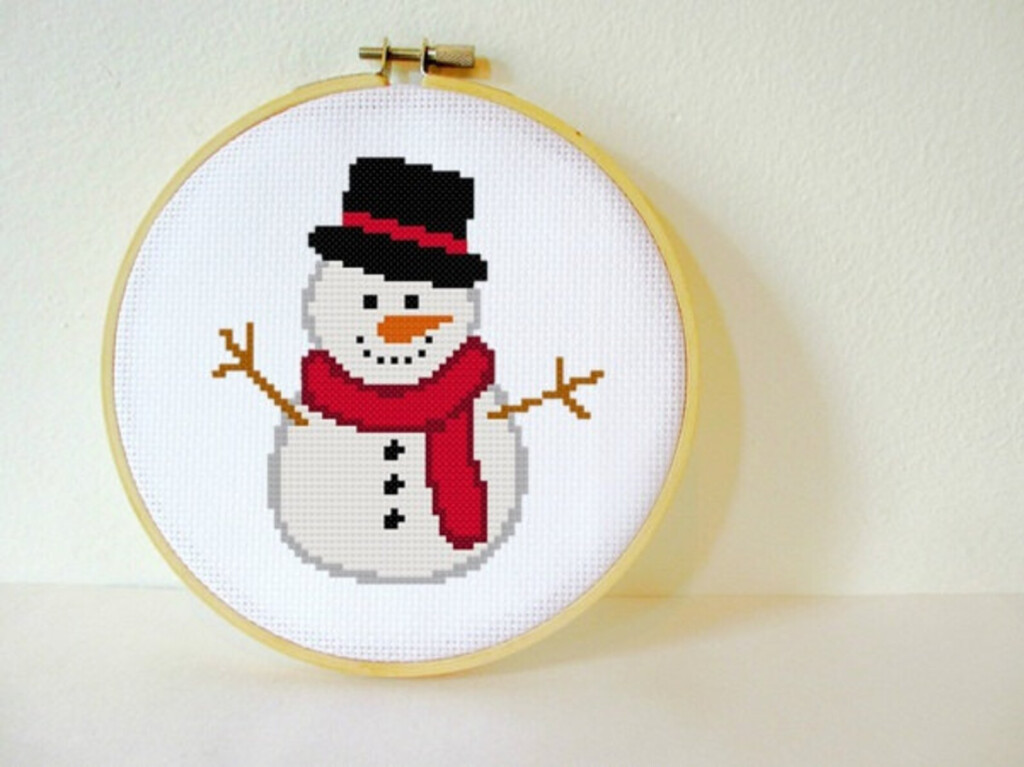 Counted Cross Stitch Pattern PDF Instant Download Snowman Etsy - No Face Cross Stitch Pattern