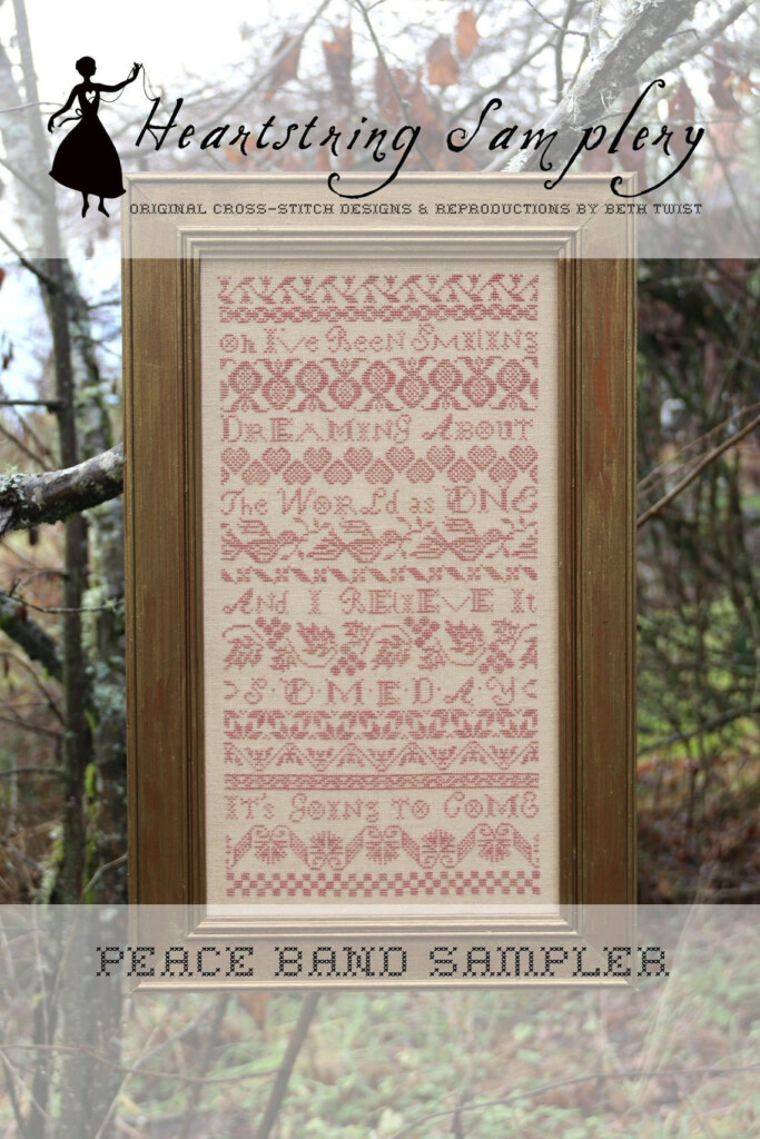 Counted Cross Stitch Pattern Peace Band Sampler Band Sampler Cross  - Band Sampler Cross Stitch Patterns